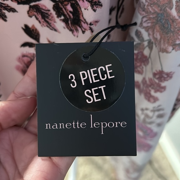 Nanette Lepore 3 piece floral pajama set size 2X - Picture 5 of 6